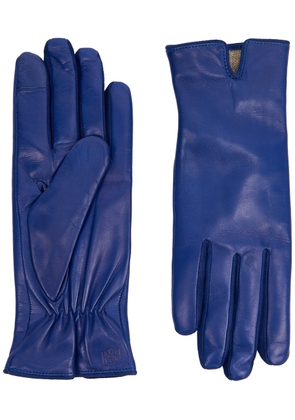 Handsome Stockholm Essentials Leather Gloves - Blue