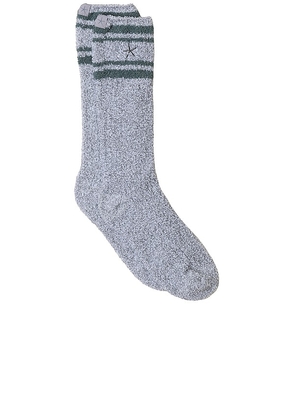 Barefoot Dreams CozyChic Tube Socks In Spruce in Grey.