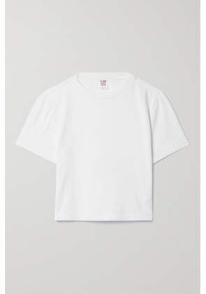 RE/DONE - + Hanes Micro Cropped Cotton-jersey T-shirt - White - x small,small,medium,large