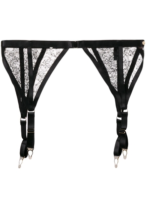 Something Wicked Annabel lace suspenders belt - Black