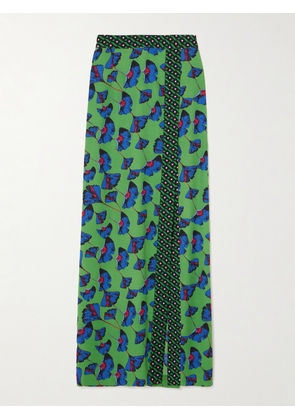 Diane von Furstenberg - Latrice Wrap-effect Floral-print Crepe Maxi Skirt - Green - US00,US0,US2,US4,US6,US8,US10,US12,US14,US16