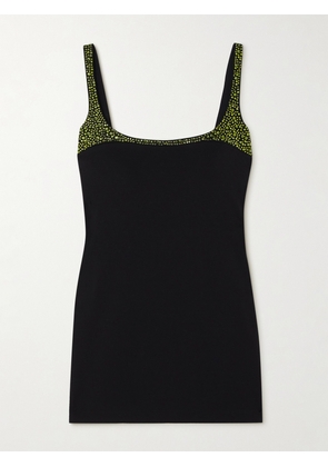 16ARLINGTON - Bria Crystal-embellished Jersey Mini Dress - Black - UK 4,UK 6,UK 8,UK 10,UK 12,UK 14