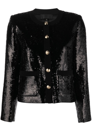 Nili Lotan sequin-embellished buttoned-up jacket - Black
