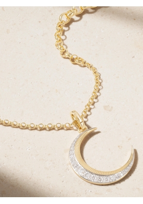 Foundrae - Graduated Belcher Crescent Story 18-karat Gold Diamond Necklace - One size