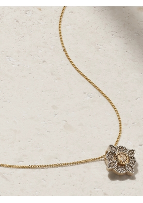 Pascale Monvoisin - Bettina 9-karat Gold, Sterling Silver And Diamond Necklace - One size