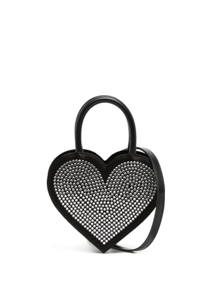 MACH & MACH crystal-embellished heart-shape bag - Black