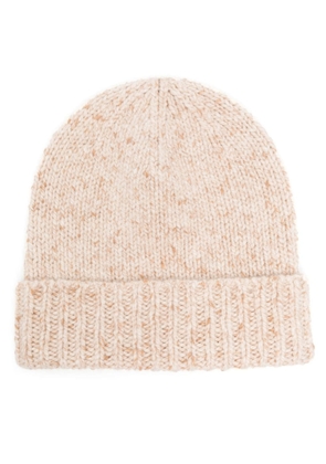 Johnstons of Elgin ribbed knitted beanie - Neutrals
