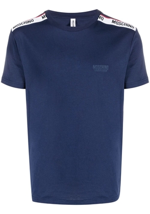 Moschino logo-tape lounge T-shirt - Blue