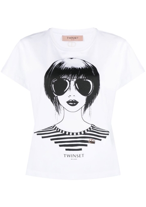 TWINSET graphic-print T-shirt - White