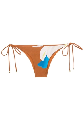 Lenny Niemeyer floral-print side-tie bottoms - Brown