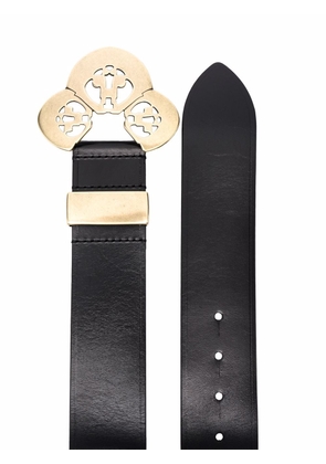 ISABEL MARANT engraved-buckle leather belt - Black