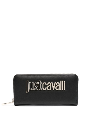 Just Cavalli logo-lettering faux-leather wallet - Black