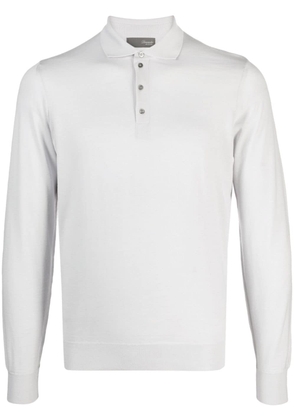 Drumohr fine-knit merino wool polo shirt - Grey