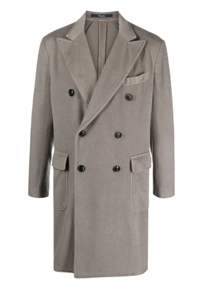 Drumohr double-breasted cashmere coat - Grey