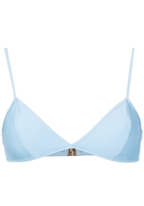 Lenny Niemeyer ribbed triangle bikini top - Blue