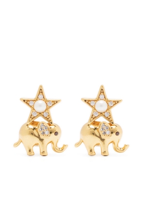 Kate Spade Winter Carnival charm stud earrings - Gold