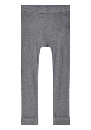 Random Identities elasticated-waistband cotton-blend leggings - Grey