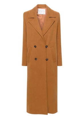 Forte Forte double-breasted virgin wool maxi coat - Brown