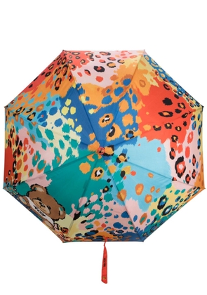 Moschino leopard-print umbrella - Orange