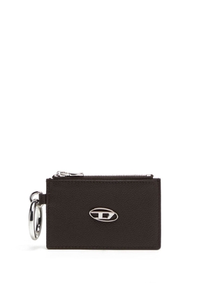 Diesel logo-plaque zipped wallet - Black