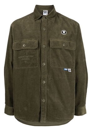 AAPE BY *A BATHING APE® logo-embroidered shirt jacket - Green