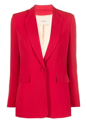 TWINSET fitted single-breasted button blazer - Red