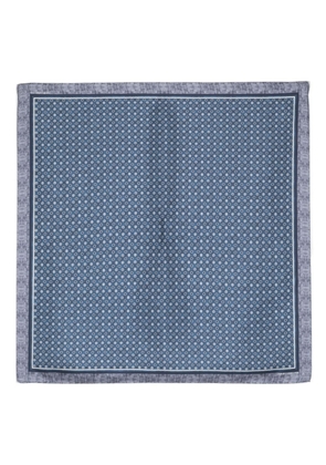 Tagliatore polka-dot print silk scarf - Blue