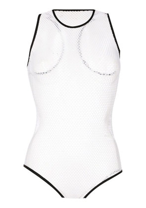 Osklen sleeveless mesh bodysuit - White