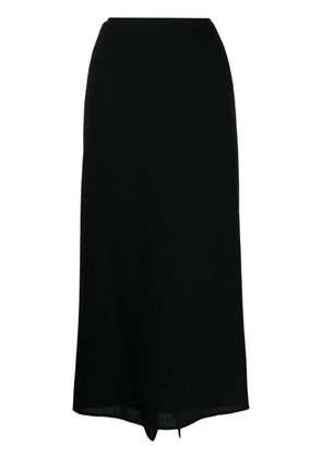 CHANEL Pre-Owned 1998 draped bouclé maxi skirt - Black