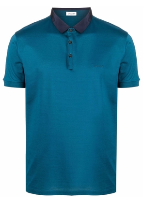 Lanvin logo-embroidered polo shirt - Blue