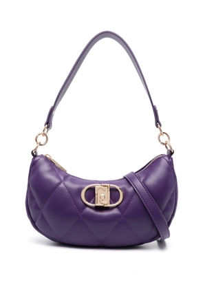 LIU JO logo-plaque quilted shoulder bag - Purple