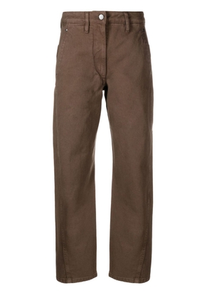 LEMAIRE cropped straight-leg trousers - Brown