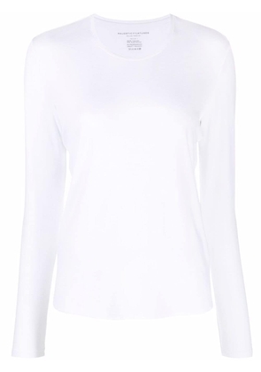 Majestic Filatures fitted long-sleeved T-Shirt - White