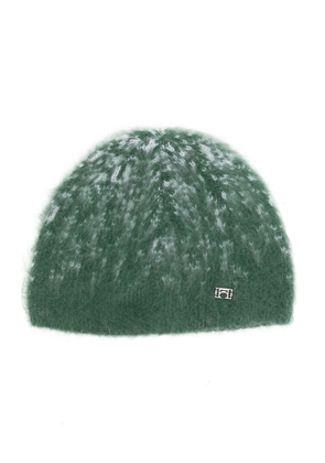 Low Classic brushed-knit logo-plaque beanie - Green
