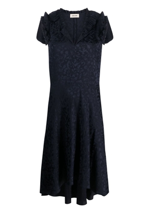 Zadig&Voltaire leopard-print sleeveless silk dress - Blue