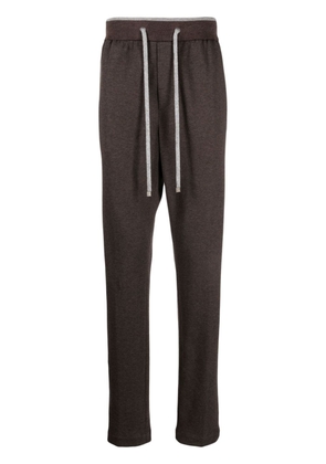 Peserico mid-rise drawstring-waisted track pants - Brown