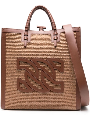 Casadei Beauriva straw tote bag - Brown