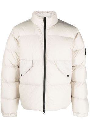 Stone Island Compass-motif down-feather padded jacket - Neutrals
