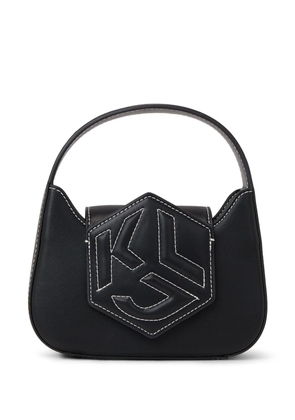 Karl Lagerfeld Jeans nano Hexagon monogram-embossed tote bag - Black