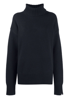 extreme cashmere roll neck rib-trimmed jumper - Blue