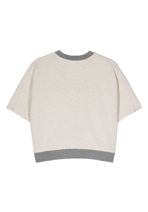 Autry French-terry short-sleeve sweatshirt - Neutrals