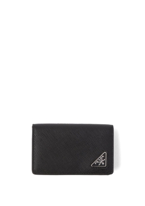 Prada triangle-logo Saffiano leather cardholder - Black