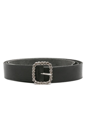 Forte Forte rhinestones-embellished leather belt - Black