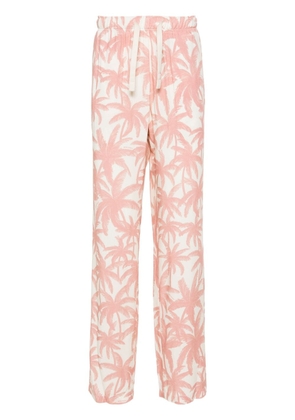 Palm Angels Palms-print wide-leg trousers - Pink