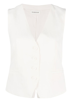 P.A.R.O.S.H. V-neck waistcoat - White
