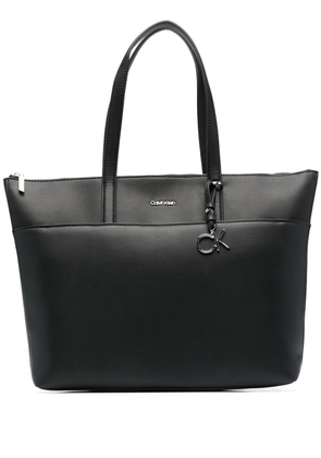 Calvin Klein logo-charm tote bag - Black