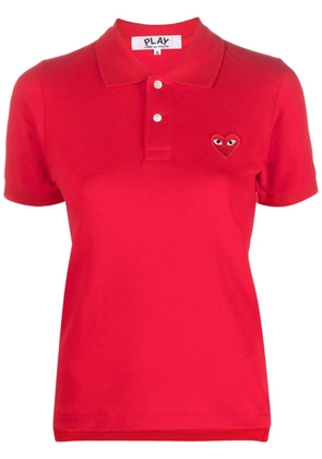 Comme Des Garçons Play heart logo polo shirt - Red
