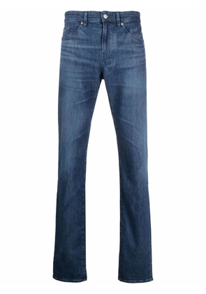 BOSS logo-patch slim-fit jeans - Blue