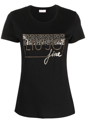 LIU JO logo-embellished cotton T-shirt - Black