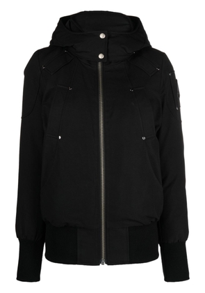 Moose Knuckles Ballistic high-neck studded hooded jacket - Black